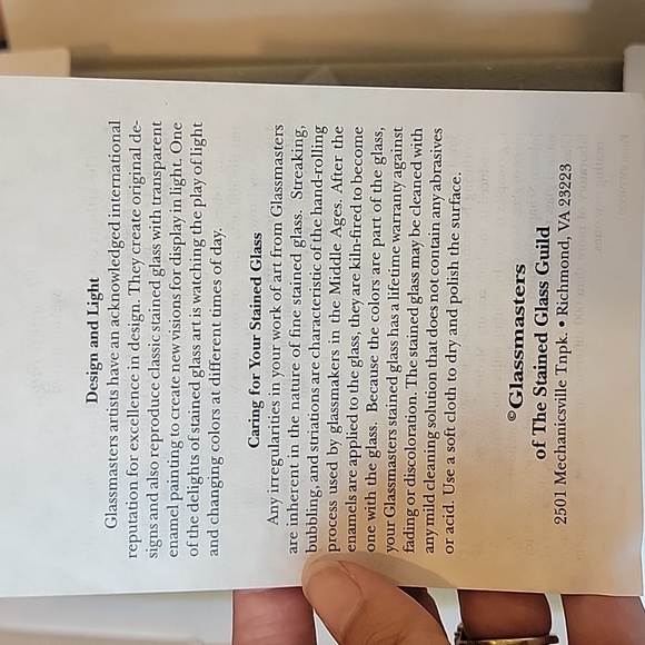 Glassmasters Amy Brown Art Stained Glass, Tempest Fugit - Picture 6 of 6